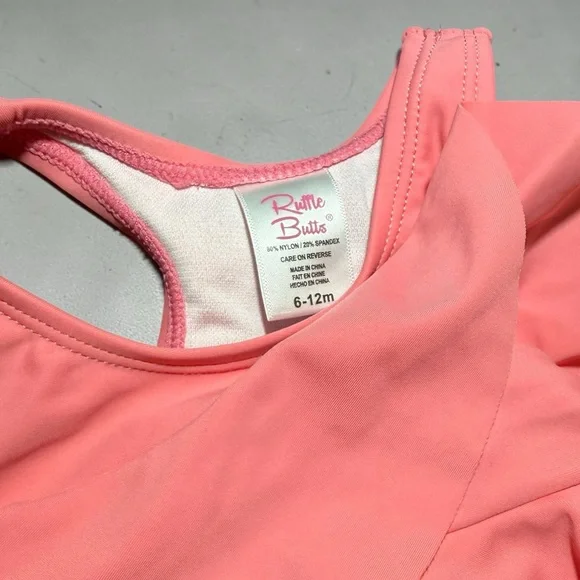 Ruffle Butts Coral & Stripe Infant Bikini Set - Picture 3 of 3